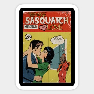 Teenage Sasquatch in Love Sticker